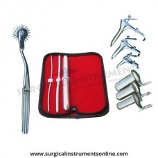 Hegar uterine dilator 3 pieces set,3-4, 7-8, 17-18, pinwheel, grave 3pcs, collin 3pcs